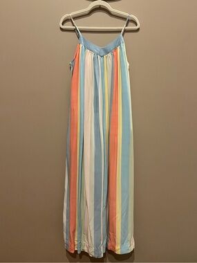 Venus Striped Pastel Maxi Dress Women’s Large
